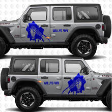 4x4 Claw Marks Skull Side Doors Vinyl decal sticker fit Jeep Wrangler 3