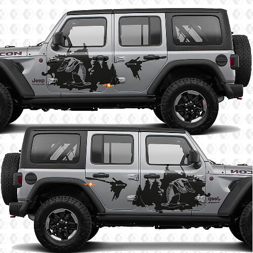 Duck Mallard Allow Forest Splash Side Doors Vinyl decal sticker fit Jeep Wrangler 1