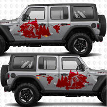 Duck Mallard Allow Forest Splash Side Doors Vinyl decal sticker fit Jeep Wrangler 2