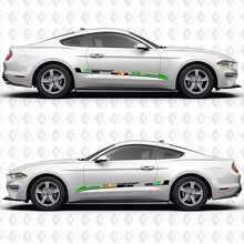 5.2L Supercharged V8 Aero Flow Stripes Side Door Vinyl Decal Sticker for Ford Mustang 2014-2024_2