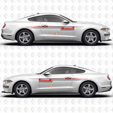 S550 Bullitt Dual Parallel Stripes Side Doors Vinyl Decals Stickers for Ford Mustang 2