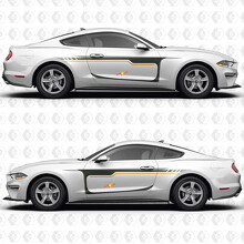 Classic Stripes Side Door Vinyl Decal Sticker for Ford Mustang 2014-2023_2