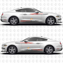 S550 Clean Line Stripe Side Doors Vinyl Decals Stickers for Ford Mustang 2