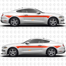 S550 EcoBoost Premium Dual Parallel Stripes Side Doors Vinyl Decals Stickers for Musclecar Musclecarmodel 2