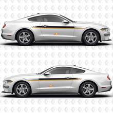 Dual Racing Side Stripes Vinyl Decal Kit for Musclecar Mustang S550_2