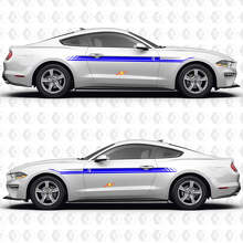 S550 GT Dual Parallel Stripes Side Doors Vinyl Decals Stickers for Ford Mustang 3