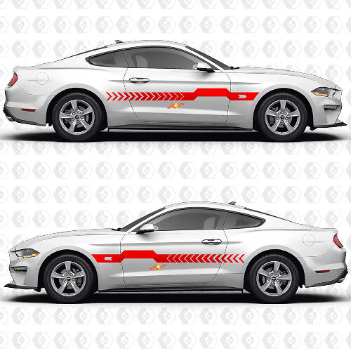 Centre Stripe Side Doors Vinyl Decal Sticker Graphics for Musclecar Musclecarmodel