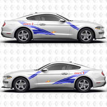 S550 Mach 1 Forward Slash Design Side Doors Vinyl Decals Stickers for Ford Mustang 2