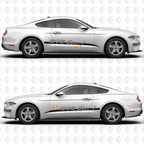 S550 Negative Space Stripe-RTR Spec 1 Side Doors Vinyl Decals Stickers for Ford Mustang