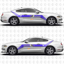 S550 Offset Side Stripe Dark Horse Side Doors Vinyl Decals Stickers for Ford Mustang 2