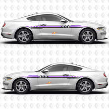 S550 Mountains Sunset Retro Gradient Style Side Doors Vinyl Decals Stickers for Ford Mustang 3
