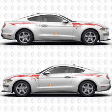 S550 GT Aero Flow Stripes Front Wing and Rear Quarter Panel Vinyl Decals Stickers for Ford Mustang 3