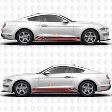 Checkered Flag and Triple Stripes Side Vinyl Decal Sticker for Ford Mustang_3