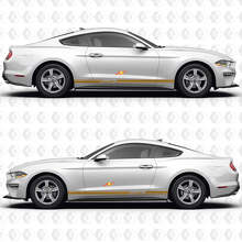 Minimal Accent Stripe Roush Side Door Rocker Panel Vinyl Decals Stickers for Ford Mustang 2
