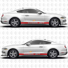 Negative Space Stripe Cobra Jet Side Door Rocker Panel Vinyl Decals Stickers for Ford Mustang 3