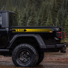 Rear Side Gladiator Custom Text Vinyl Decals Stickers for Jeep Gladiator Willys 2