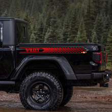 Rear Side Gladiator Custom Text Vinyl Decals Stickers for Jeep Gladiator Willys 3