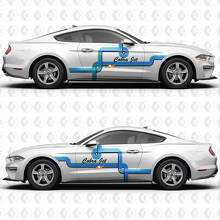 Old School Typography Stripe Cobra Jet Side Door Vinyl Decals Stickers for Ford Mustang 2