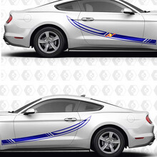 Racing Stripes Side Door Vinyl Decal Sticker for Ford Mustang_3