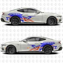 Speed Aggressive Schnittlinien Seiten Tür Vinyl Aufkleber Sticker für Ford Mustang 2