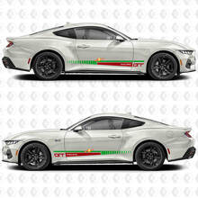 GT Racing Look Stripe Side Door Vinyl Decals Stickers for Ford Mustang 3