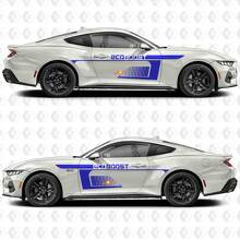 Negative Space Stripe EcoBoost Side Door Vinyl Decals Stickers for Ford Mustang 2