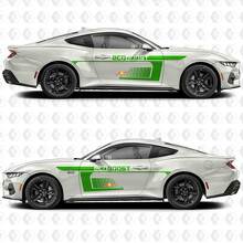 Negative Space Stripe EcoBoost Side Door Vinyl Decals Stickers for Ford Mustang 4