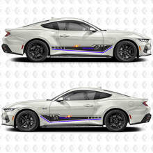 Triple Racing Stripes Side Door Vinyl Decals Stickers for Ford Mustang 2