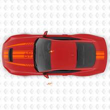 GT Symmetric Muscle Stripes Bonnet Boot Vinyl Decals Stickers for Ford Mustang 3