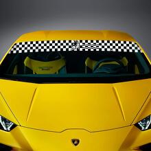 Racing Flag Windscreen Vinyl Decals Stickers for Lamborghini Huracan Evo 3