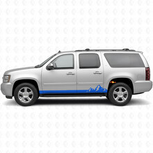 Mountain Range Door & Rocker Panel Vinyl Stripes for Chevrolet Suburban GMT900 2007-2014_5