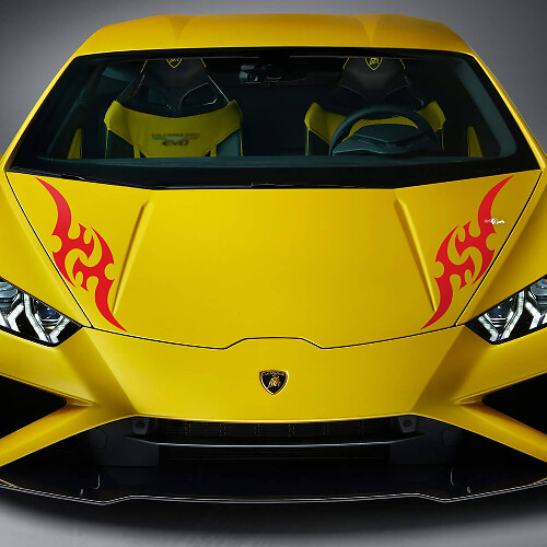 Tribal Graphic Bonnet Vinyl Decals Stickers for Lamborghini Huracan Evo 1