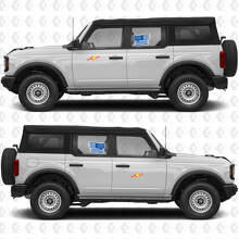 Vinyl Decal Sticker For Ford Bronco with Distressed US Flag Side Doors 2