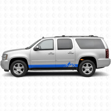 Layered Peaks Door & Rocker Panel Vinyl Stripes for Chevrolet Suburban GMT900 2007-2014_5