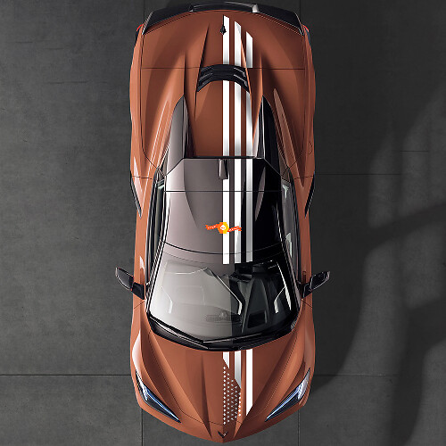 US Flag Stripes Kit Decals Stickers for Chevrolet Corvette C8 1