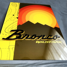 Bronco Wildtrak Heritage Glossy Acrylic Garage Wall Art Panel 2