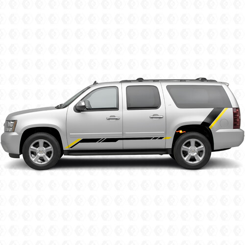 Rising Accent Door & Rear Quarter Vinyl Stripes for Chevrolet Suburban GMT900 2007-2014_1