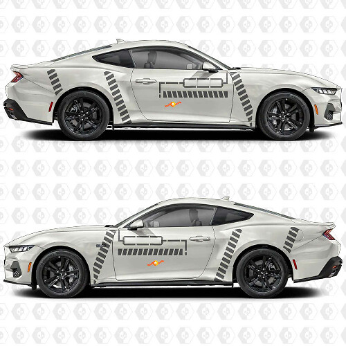 Industrial Line Side Door Vinyl Decal Sticker Graphics for Musclecar Musclecarmodel GT