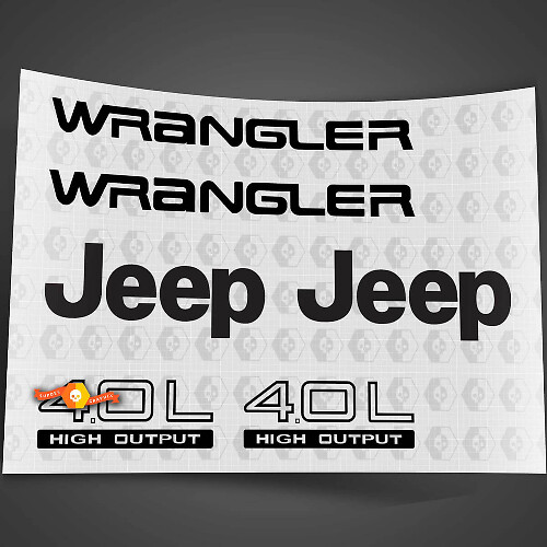 Set d’autocollants 4.0L pour JEEP WRANGLER