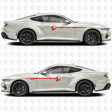 Dark Horse Shadow Stripe Effect Side Door Vinyl Decals Stickers for Ford Mustang 3