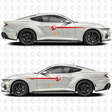 Horse Shadow Side Stripes Vinyl Decal Set for Musclecar Musclecarmodel_3