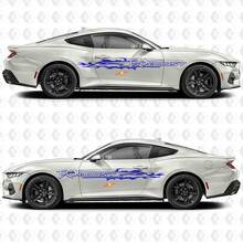 Eco Boost Urban Street Style Stripe Side Door Vinyl Decals Stickers for Ford Mustang 2