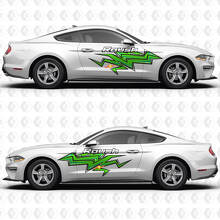 Roush Lightning Bolt Stripe Side Door Vinyl Decal Sticker Graphics for Ford Mustang 3