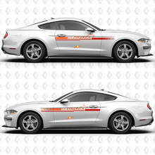 5.0 V8 Coyote TwoTone Stripe Side Door Vinyl Decal Sticker Graphics for Ford Mustang 3