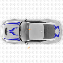 Lightning Bolt Stripe Bonnet and Boot Vinyl Decal Sticker Graphics for Ford Mustang 2