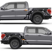 Abstract Graphics Text Side Doors Rear Wings Vinyl Decal Sticker for Ford F-150 4