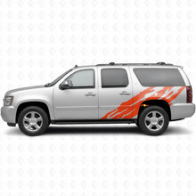 Jagged Door & Rear Quarter Vinyl Stripes for Chevrolet Suburban GMT900 2007-2014_4