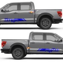 Custom Text Trophy Truck Style Lines Side Doors Vinyl Decal Sticker for Ford F-150 2