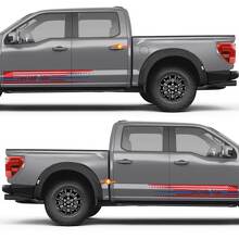 US Flag Thin Blue Line Side Doors Vinyl Decal Sticker for Ford F-150 2