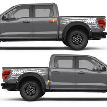 Distressed US Flag Rear Fender Vinyl Decal Sticker for Ford F-150 3